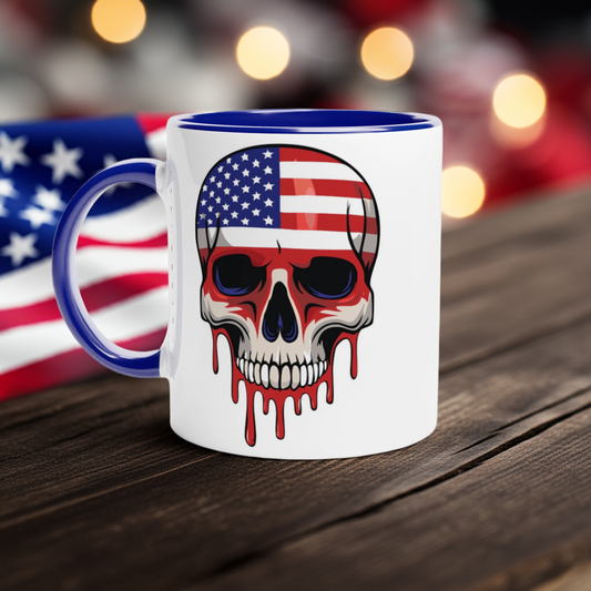 Taza de cerámica de 11 oz "American to the Bone"
